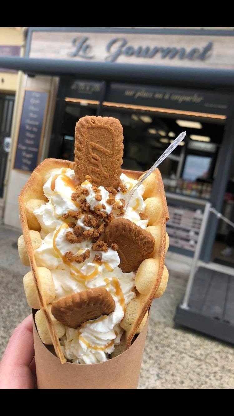 Bubble waffle Lotus spéculoos signature Le Gourmet Autun